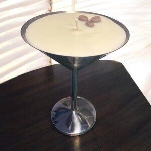 Handcrafted - Expresso Martini Candle crafted in a Stainless Steel Martini Glass